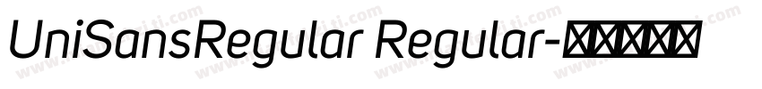 UniSansRegular Regular字体转换
